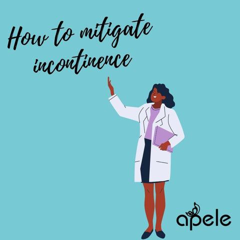 cartoon woman wondering how to mitigate incontinence